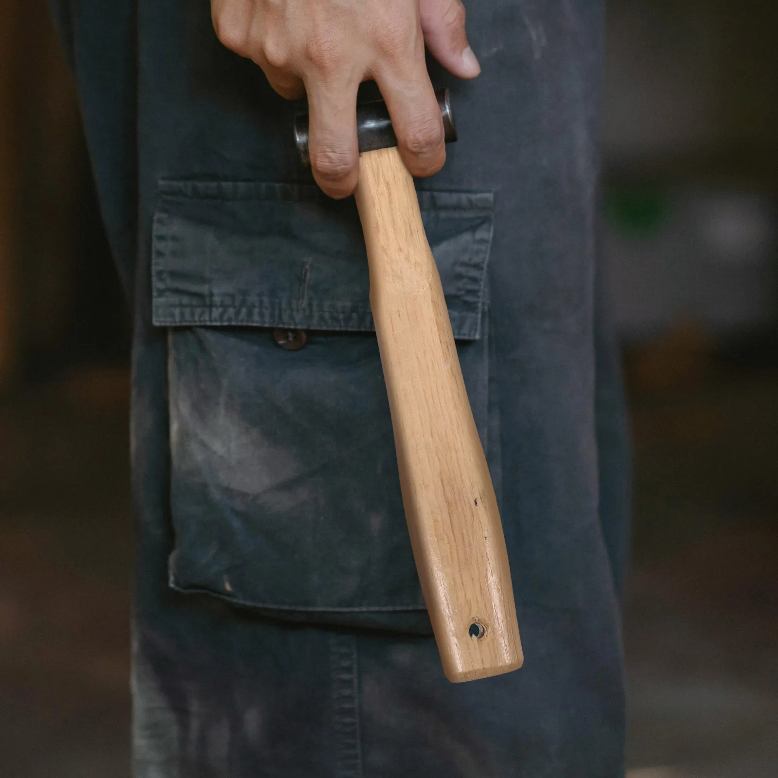 

Wooden Handle Horn Hammer Durable Solid Wood Ax Replacement Sledge Compact Size Comfortable Grip Multifunctional Hand Tool Home