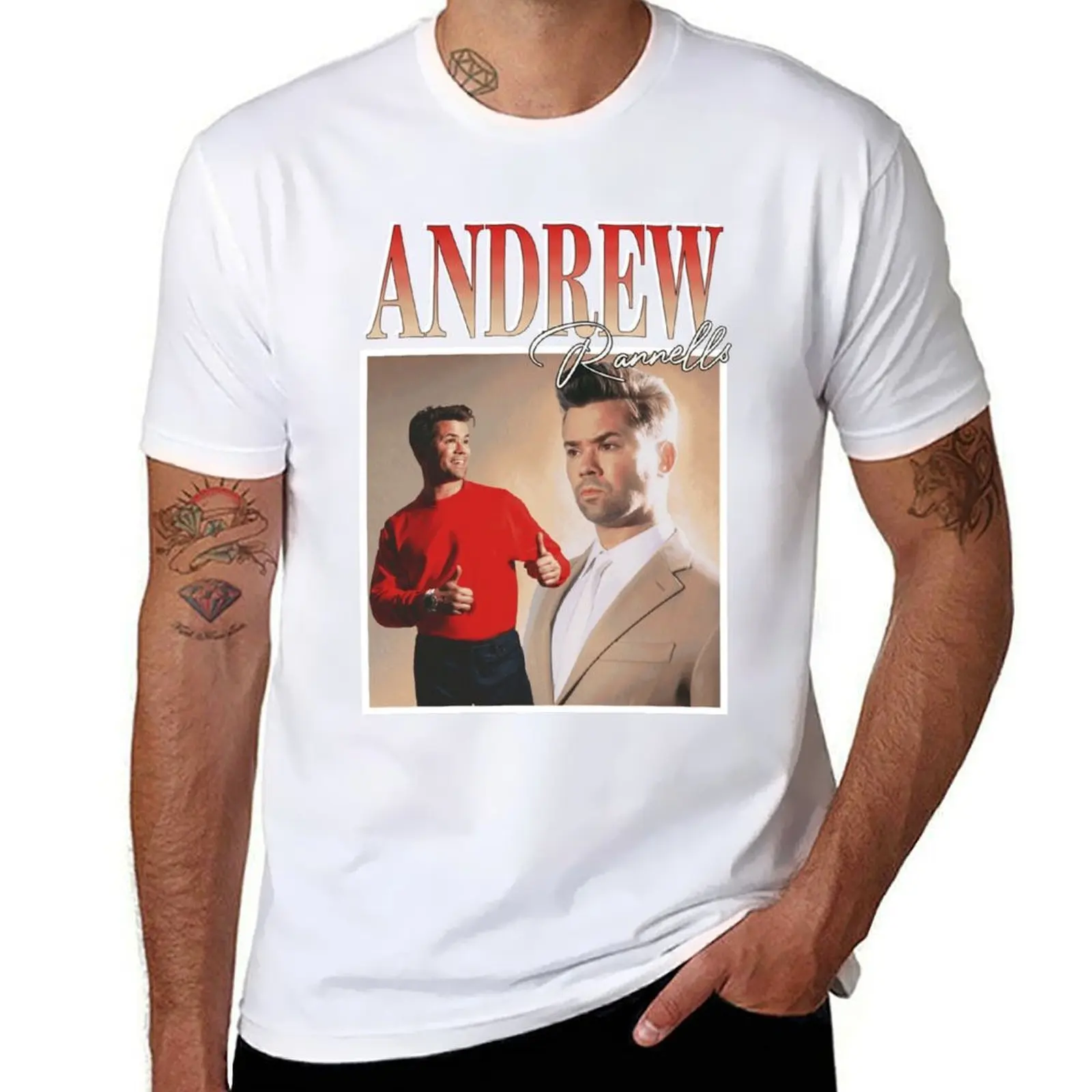 أندرو بانيلس تي شيرت تي شيرت للرجال تي شيرت للرجال حزمة تي شيرت أبيض