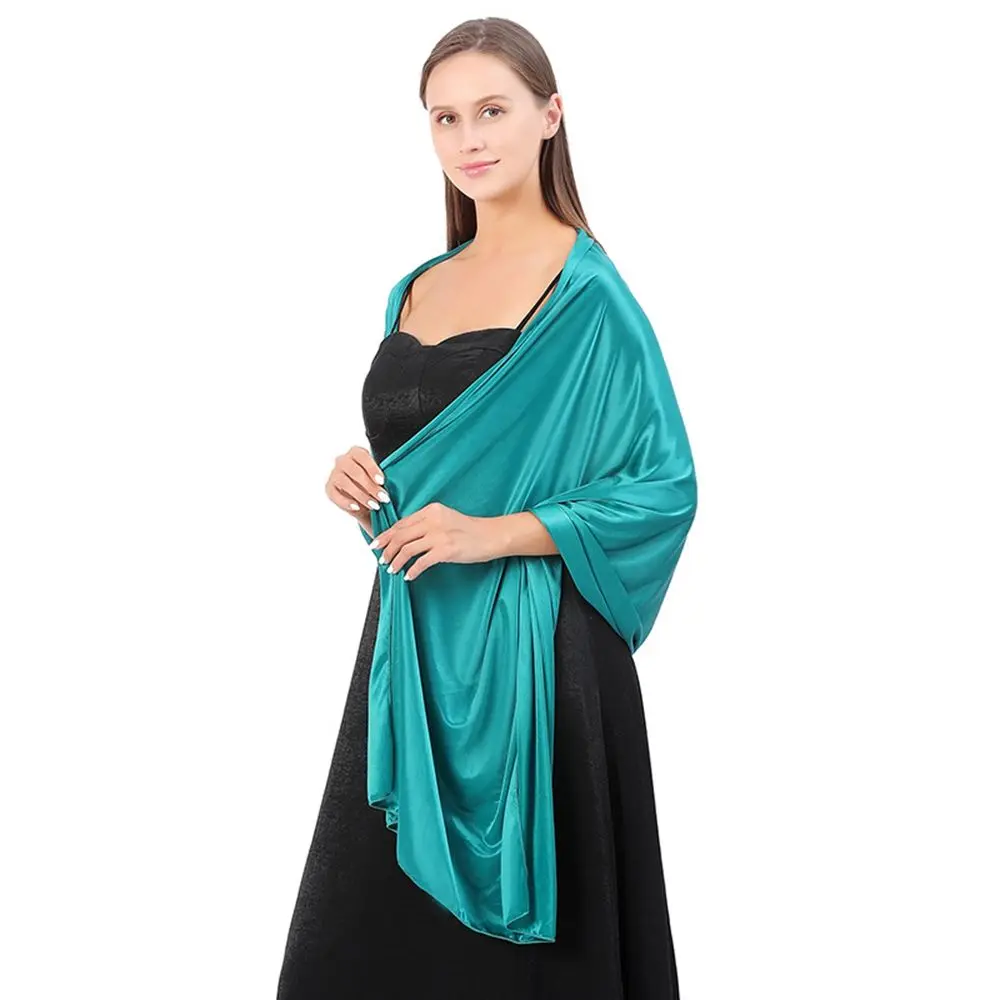 Exquisite Shawl Scarves Wrap for Weddings Evening Dress Party Pure Color Long Scarf