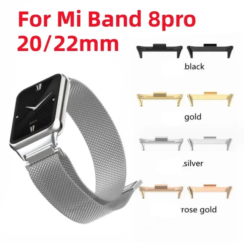 1Pair Adapter For Redmi Watch 4 Watchband Strap Connector Bracelet 316L Stainless Steel For Xiaomi Mi Band 8 Pro Accessories