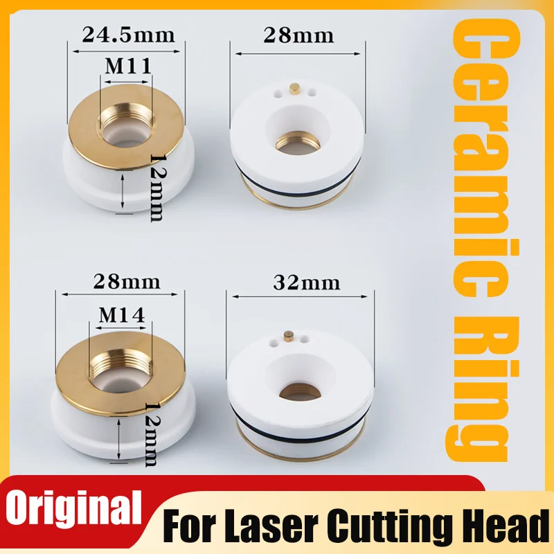 Raytools BOCI Original Ceramic Laser Ring D19.5  28 32mm M11 M14 Ceramic Nozzle Holder for Raytools Fiber Laser Cutting Head