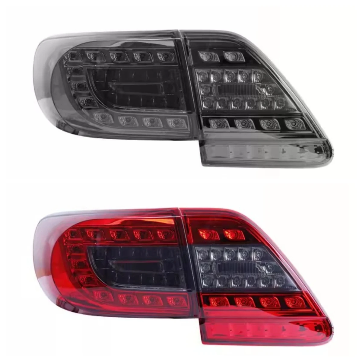 Taillight Assembly for Toyota Corolla 11-13 Convert LED Rear Brake Lamp Turn Signal Backup Light Car Accessories