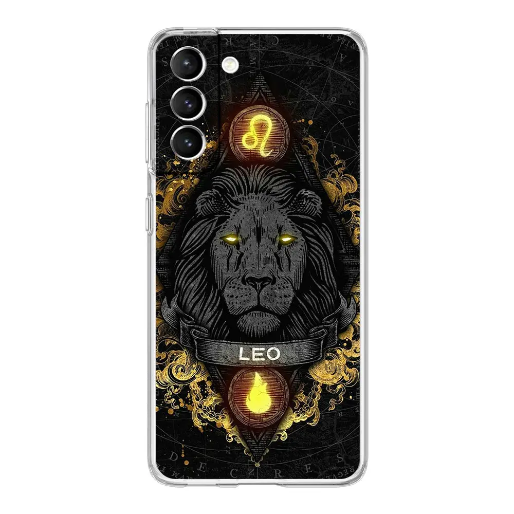 Phone Case For Samsung Galaxy S24 Plus S23 FE S22 S21 S20 Ultra 5G S10 S10E S9 S8 Cover Aries Leo Libra Pisces Virgo Capricorn