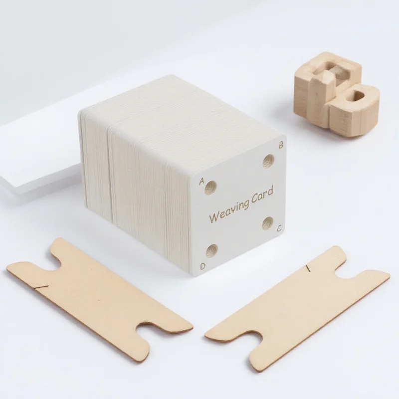 

1 Set Tablet Kit Small Weaving Cards Wood Shuttles For Diy Projects Handcrafting Tool All Ages Weaving Tablets With Wood