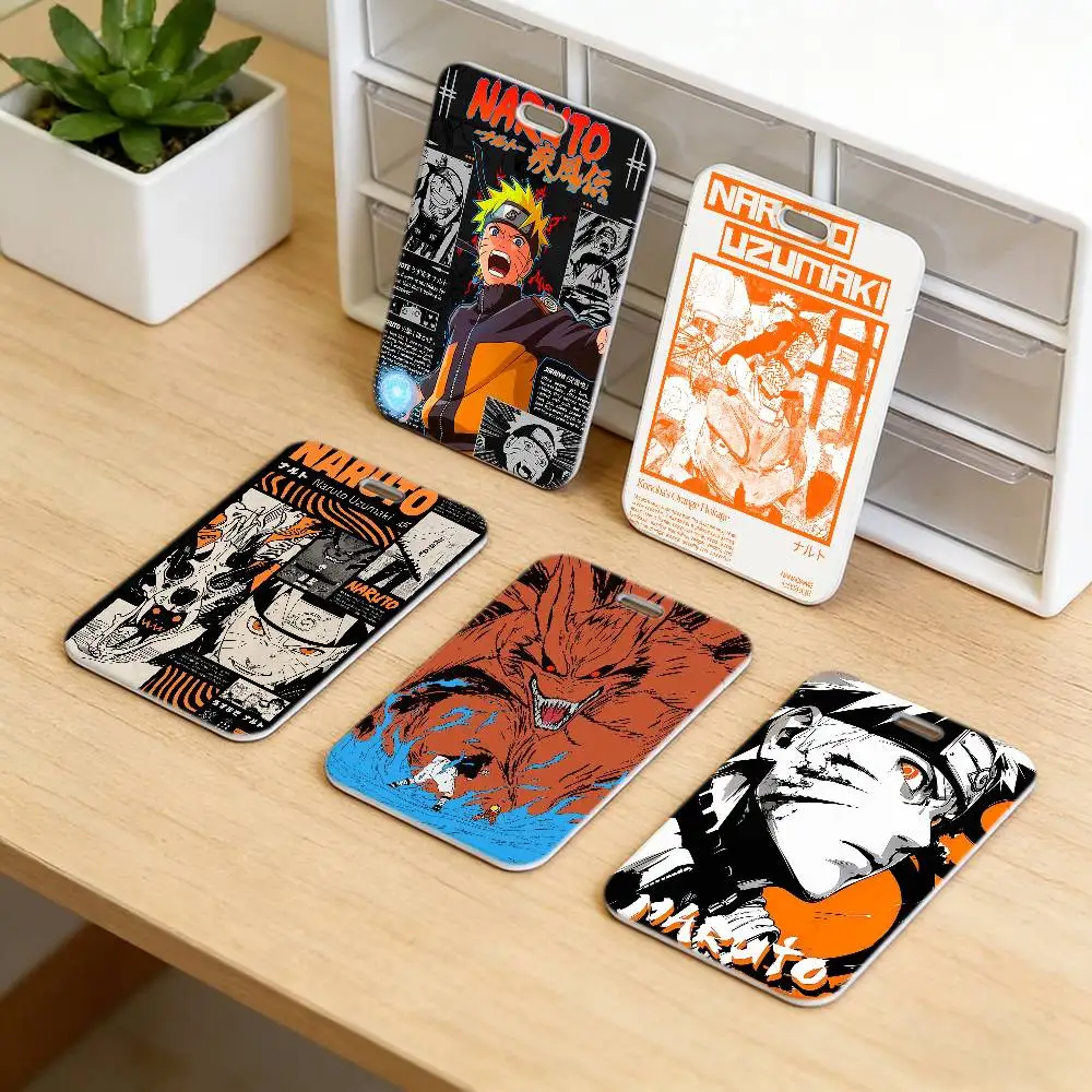 Anime N-Naruto Work Schlüsselband mit Ausweishalter, Mitarbeiterausweis, Büro-Arbeitsausweishülle