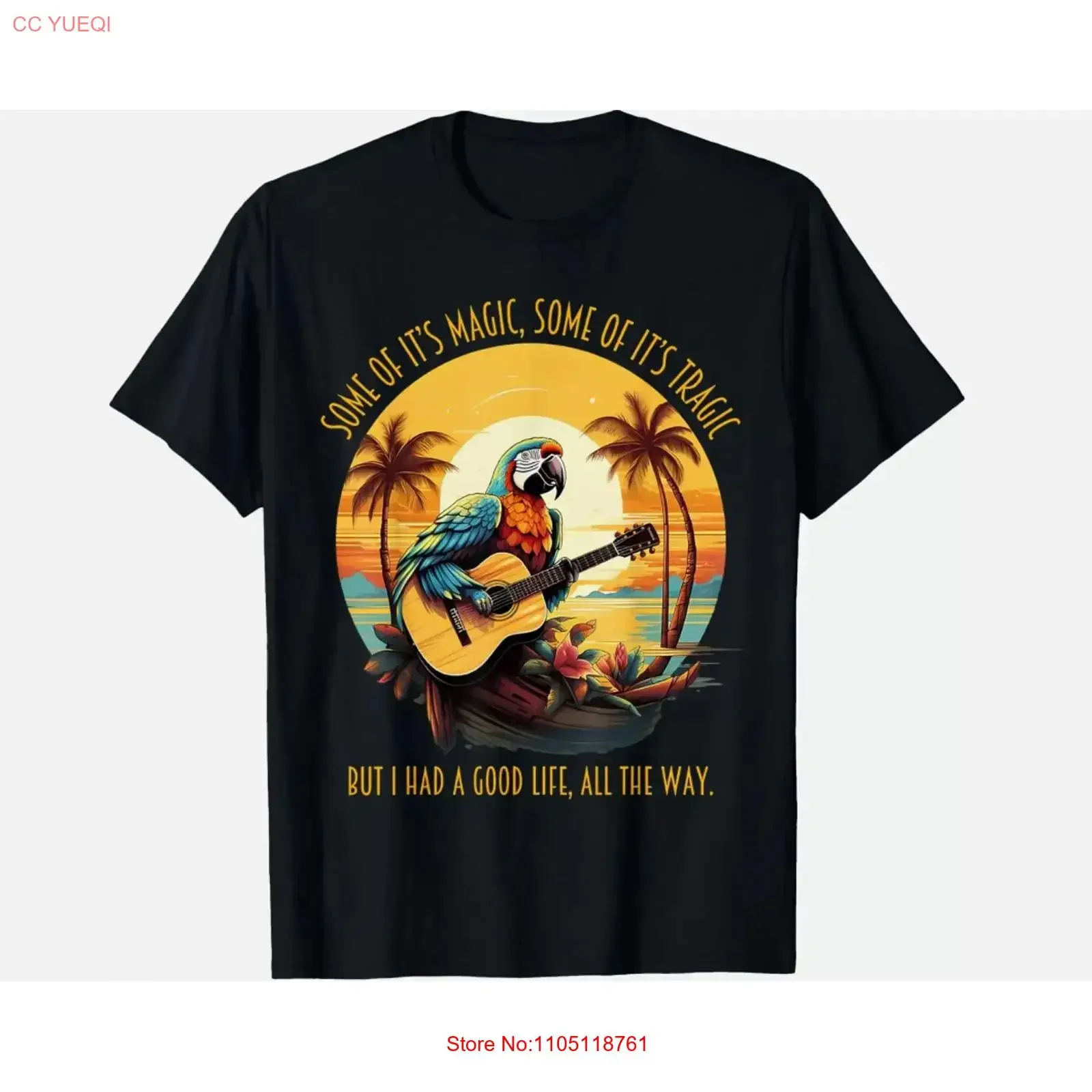 Some Of Its Magic Tragic Parrot Funny T Shirt Idea vintage Washed streetwear Stylish Versatile graphic designer clothes