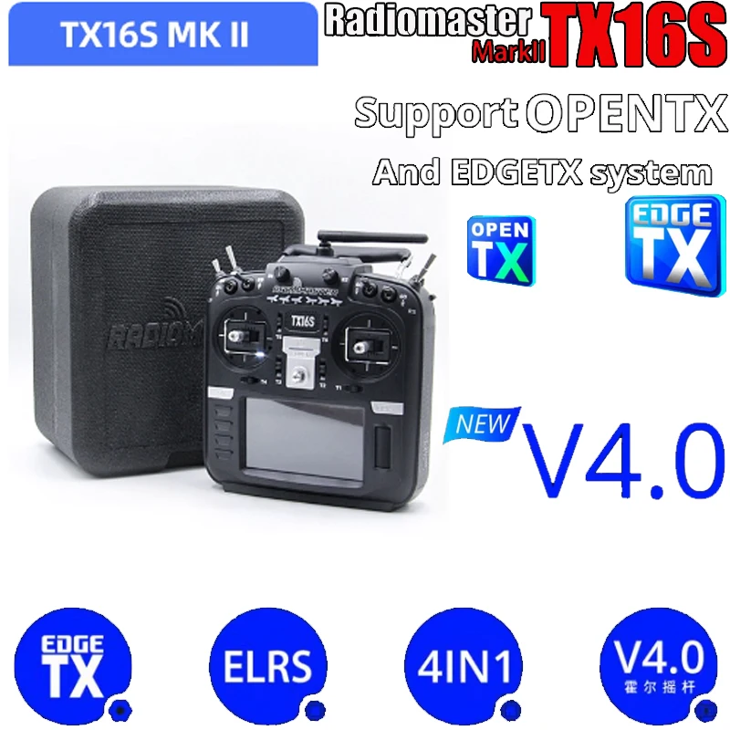 RadioMaster TX16S MK2 V4.0 16ch 2.4G Hall Gimbals ELRS 4in1 Version Transmitter Remote Control Support EDGETX OPENTX