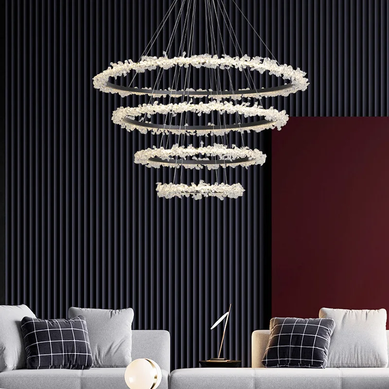 

Nordic LED Crystal Chandeliers for Living Room LOFT Pendant Lamp Bedroom Decoration Villa Restaurant Indoor Decorations Lighting