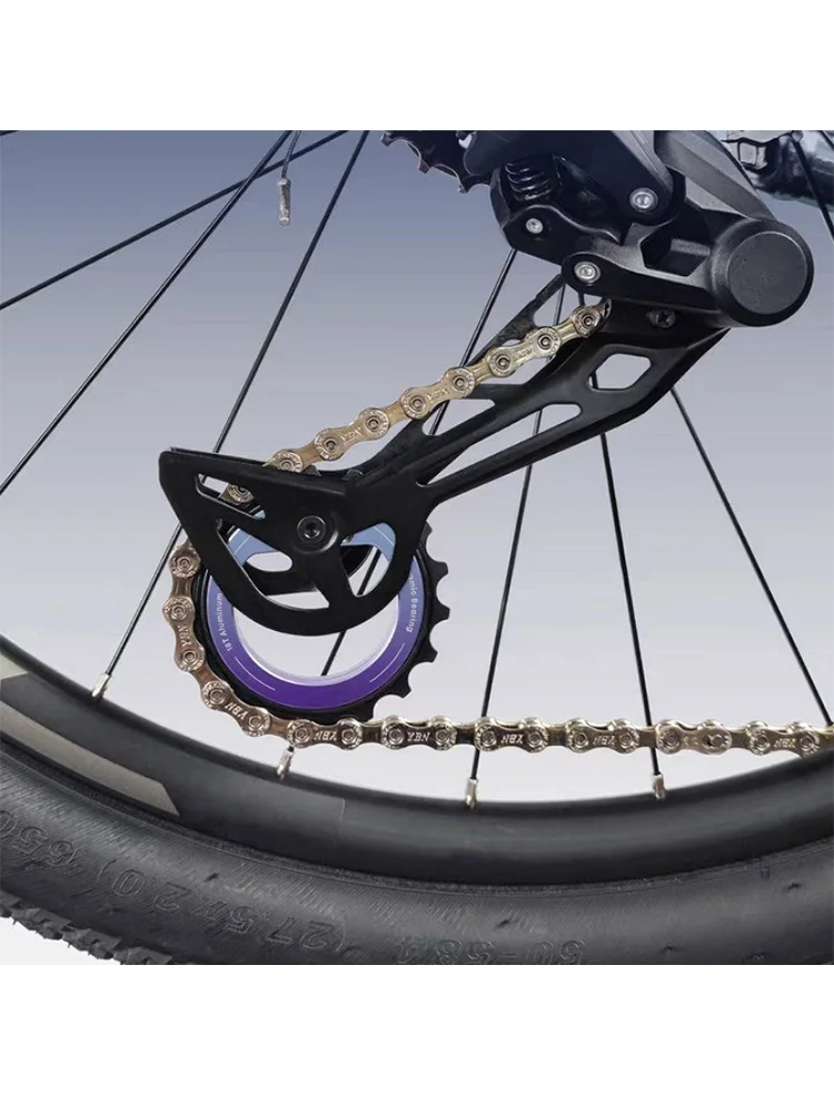 AliExpress NONE 18T Hollow Pulley Wheel Rear Derailleur Ceramic Bearing 9 10 11 Speeds Dual Color Oxidation for R8000 7000 Bike Parts Upgrade