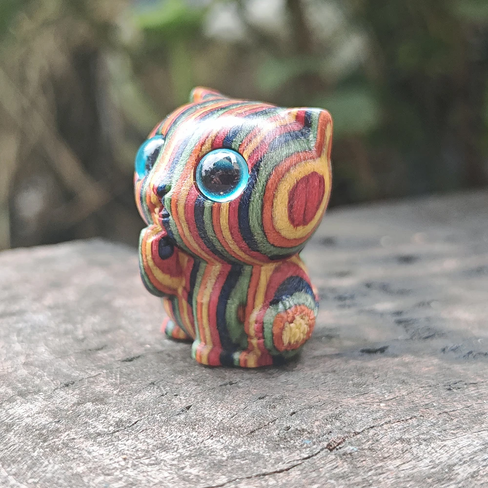 1.2 Inch Wooden Cat Figurine, Ethnic Style, Simple Style, Suitable for Gifts for Friends, Party Decorations, Holiday Decorations, Indoor Decorations, Study Room, Centerpiece Decorations, Christmas Decorations
