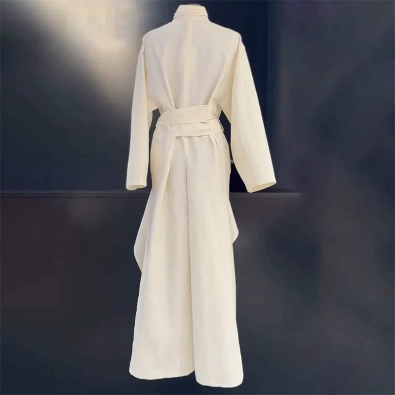 women's jumpsuit New summer 2026 ruffled slim fit jumpsuit irregular women's bodysuit Belt decoration women's jacket y2k coat
