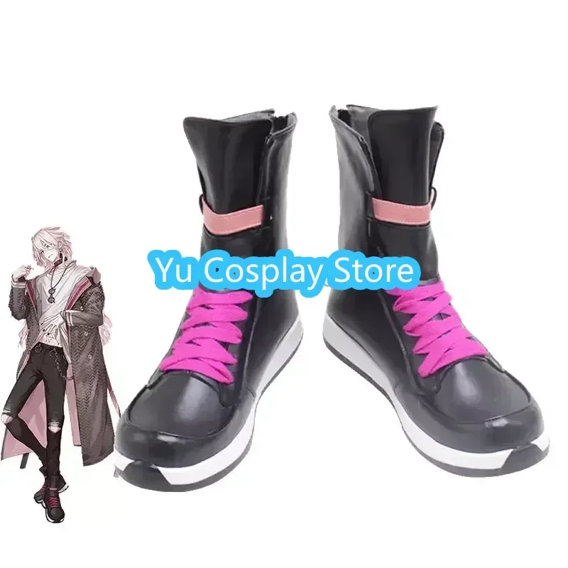 Game Paradox Live SHION KAIDA Cosplay Shoes PU Leather Shoes Cosplay Prop Halloween Carnival Boot Custom Made