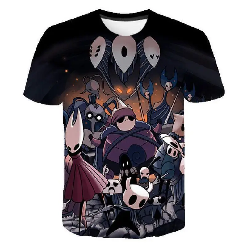 Hollow Knight 3D Print T-Shirts Men Women O-Neck Short Sleeve T Shirt Hip-hop Oversized Tees Harajuku Tops Man Street Clothing