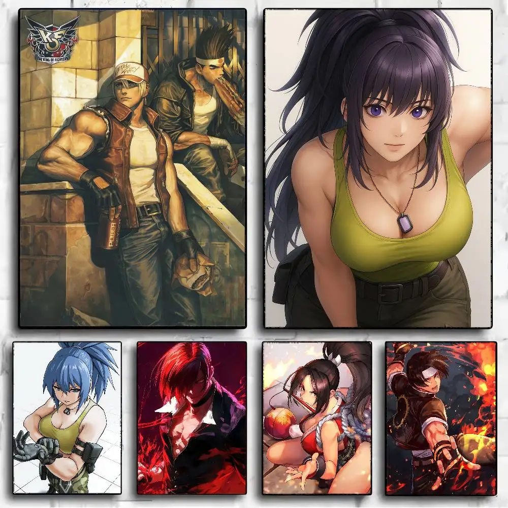 GAME The King Of Fighters Classic Vintage Posters Decoracion Painting Wall Art White Kraft Paper Kawaii Room Decor