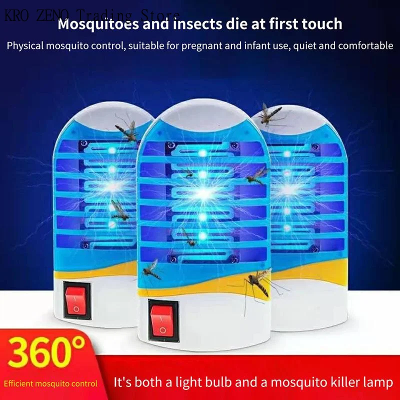 Electric Mosquito Killer Lamp Powerful LED Trap Zapper Quiet Non Toxic Insect Catcher for Home Indoor Office