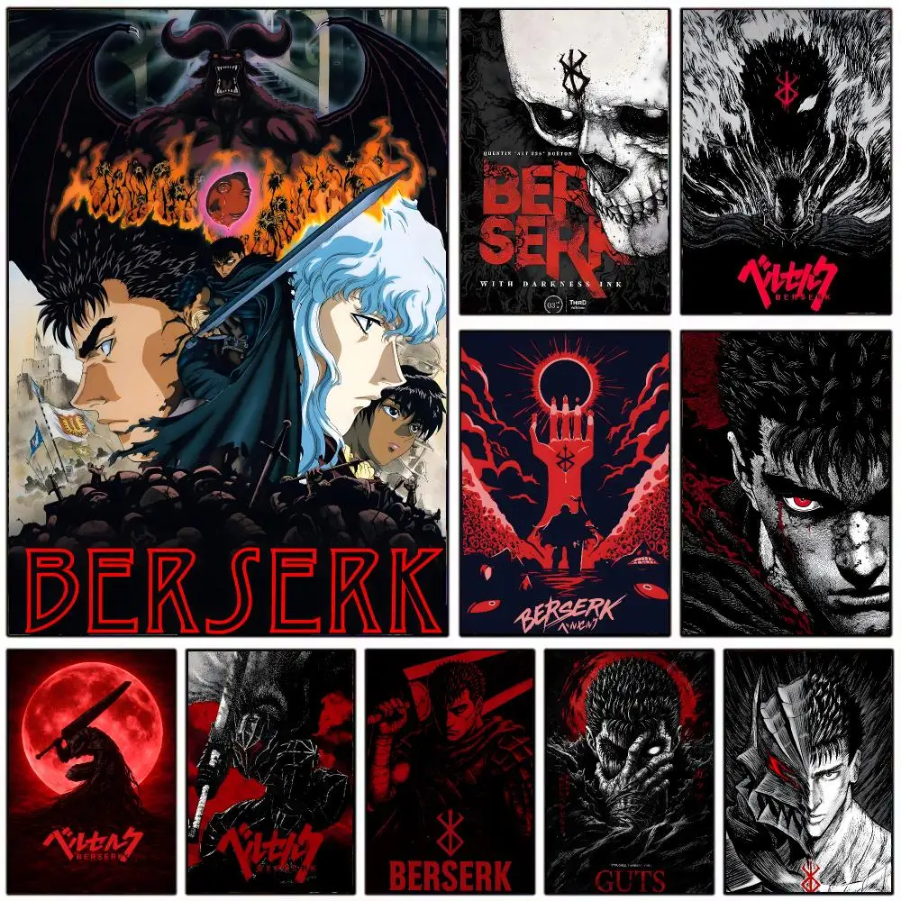 Dark Manga B-Berserk Poster Wall Art Print Decorative Mural Home Decor Gift Unframed