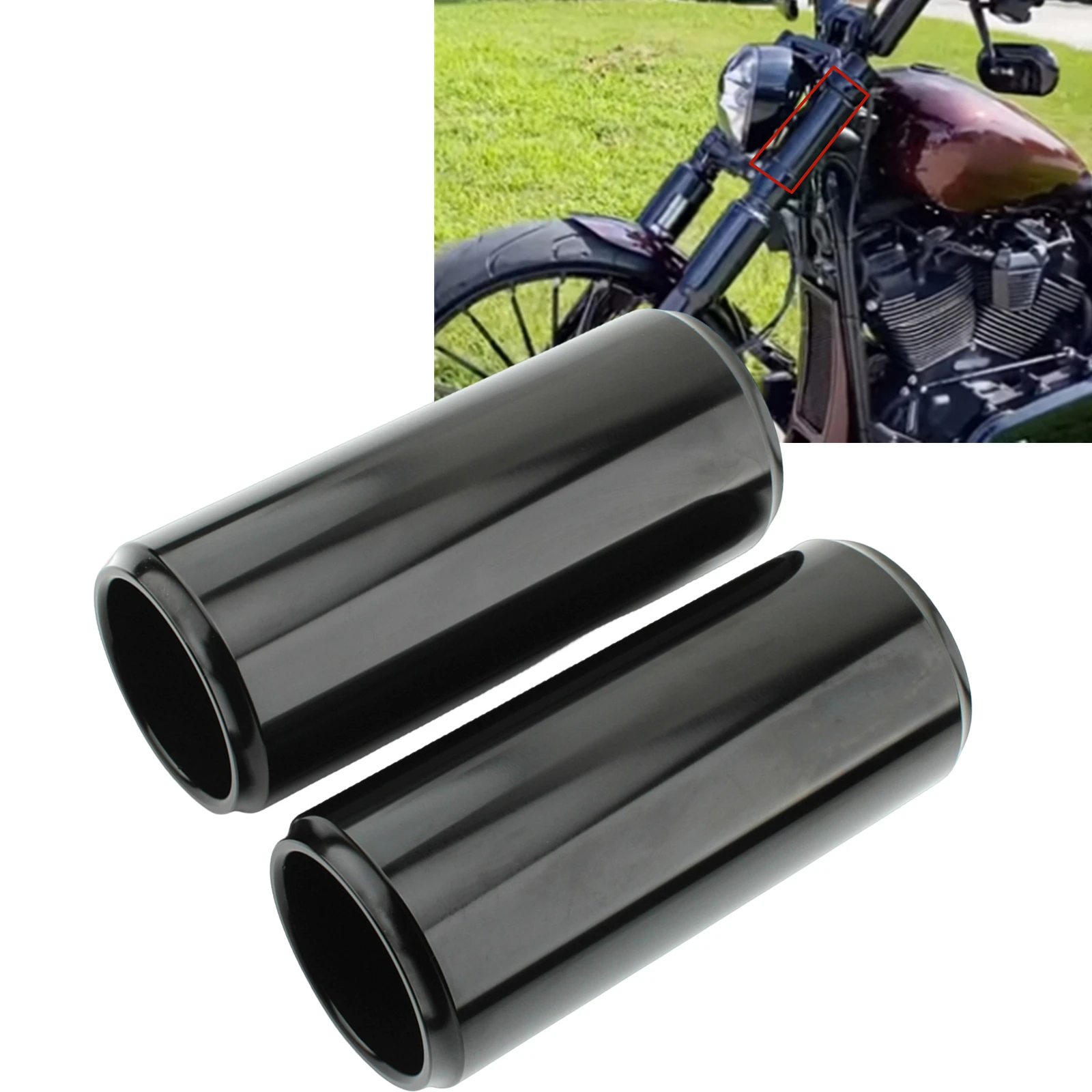 For Harley Softail Breakout FXBR FXBRS 2018-2024 145mm Motorcycle Front Fork Guard Cover Tubes