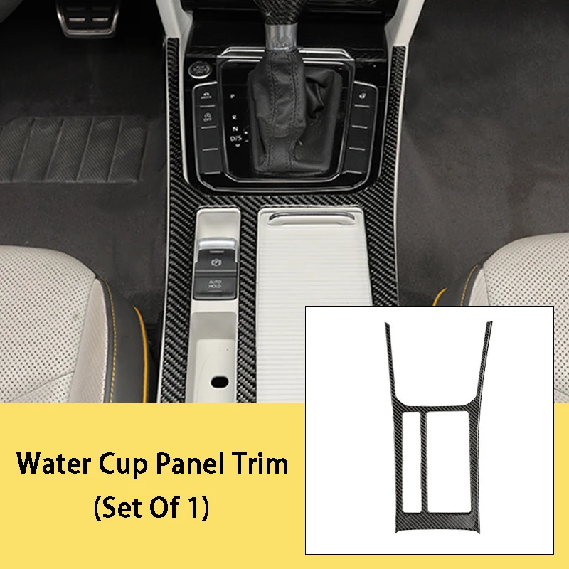 Carbon Fiber Texture Gear Panel Cover Interior Trim Sticker Decoration Style Car Accessories For Volkswagen New CC ARTEON 2019