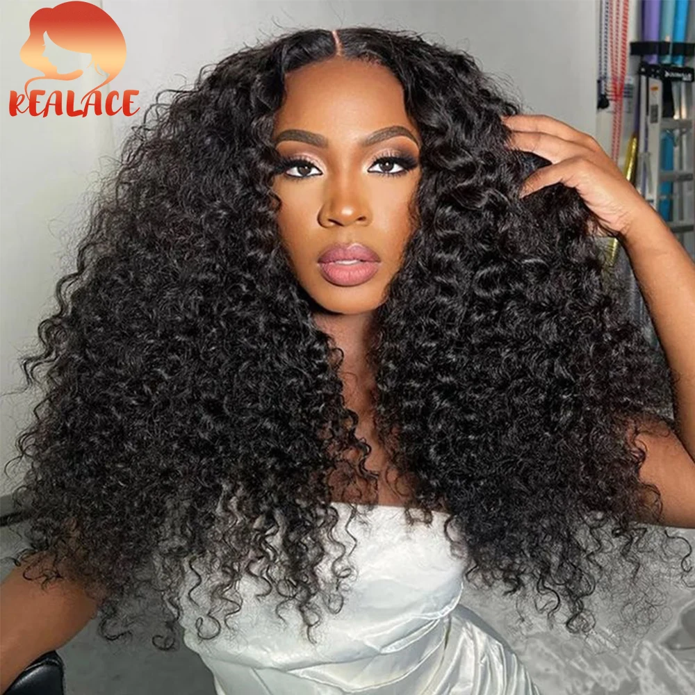 

Fashion 1B Color Deep Wave Human Hair Wig 13x6 Lace Front Wig Breathable Curly Wig Pre-plucked Hd Lace Water Wave Wig For Ladies