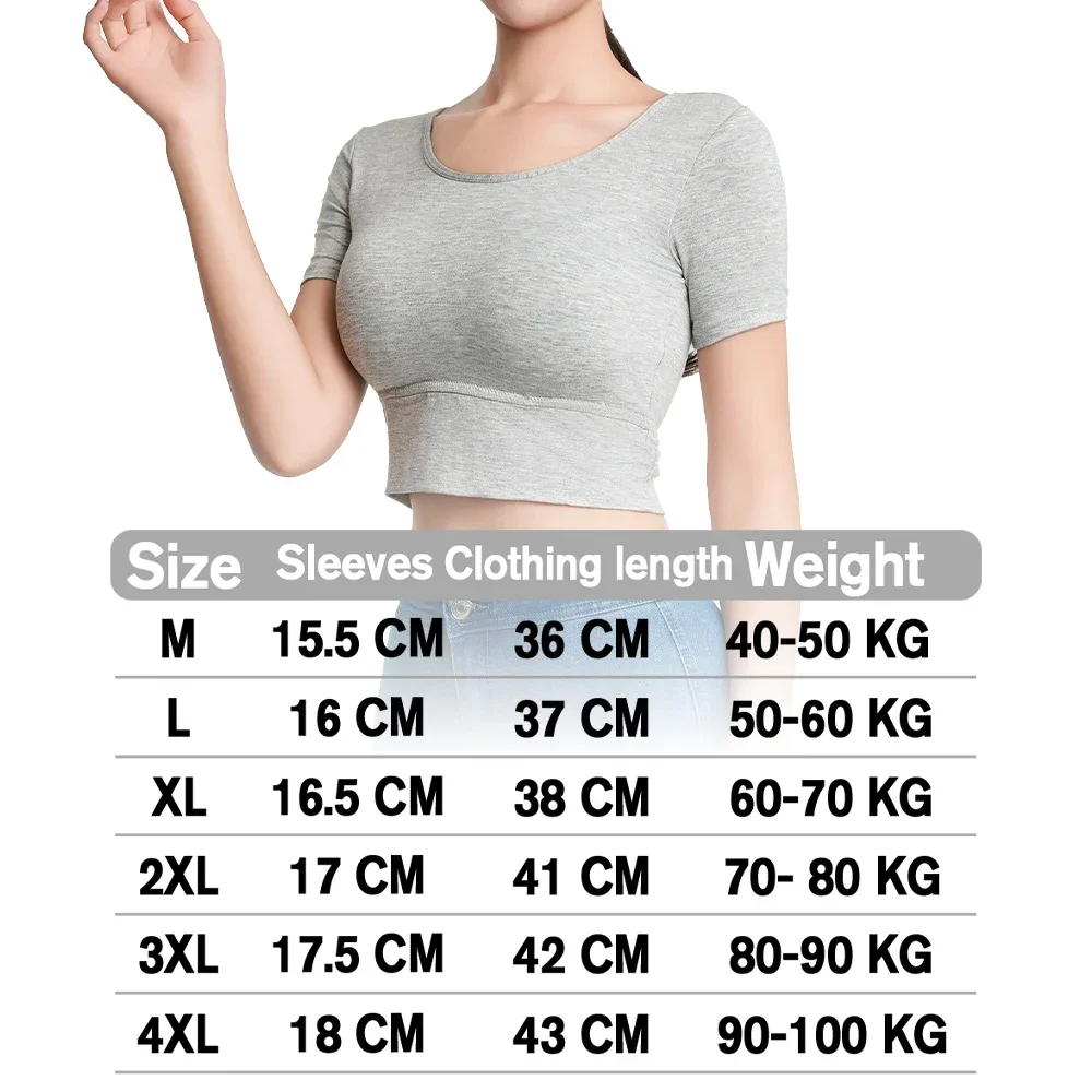 2024 Women Sexy Short Sleeve Crop Tops Crewneck T-Shirt Built In Bra Streetwear Backless Fashion Tank Slim Fitted Casual Y2K Tee