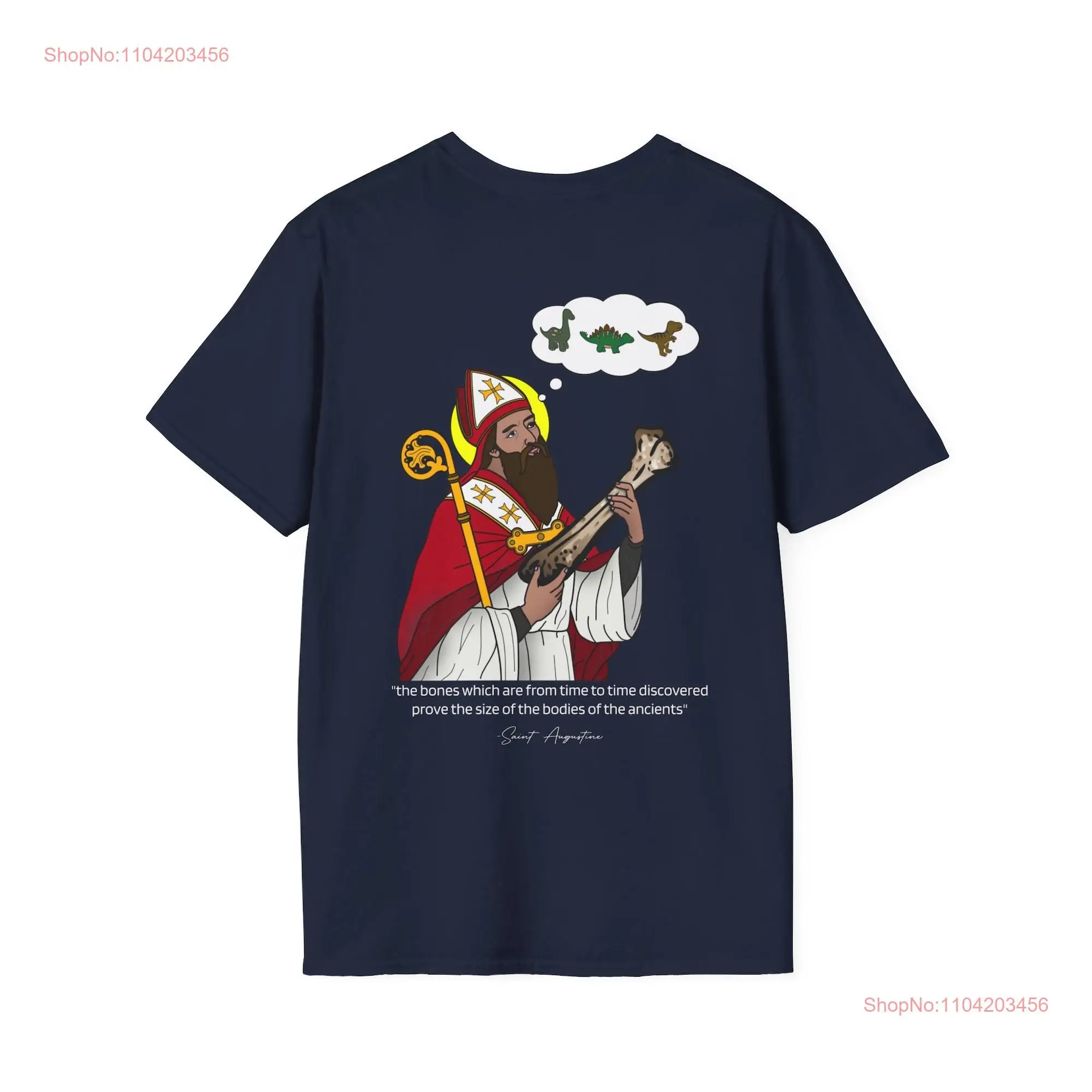 Saint Augustine Dinosaurs SR Традиционная православная католическая христианская религиозная церковь Футболка с длинными или короткими рукавами