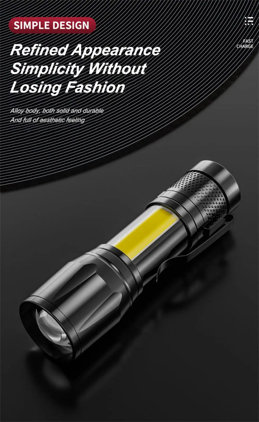 LED Flashlight High Power Rechargeable In Battery Long Range Lantern Zoom Focus Lamp For Outdoor Camping