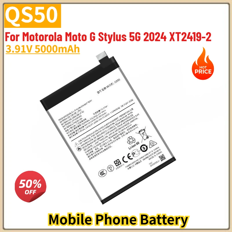 

QS50 High Quality Phone Battery 3.91V 5000mAh For Motorola Moto G Stylus 5G 2024 XT2419-2 Brand New Replacement Battery