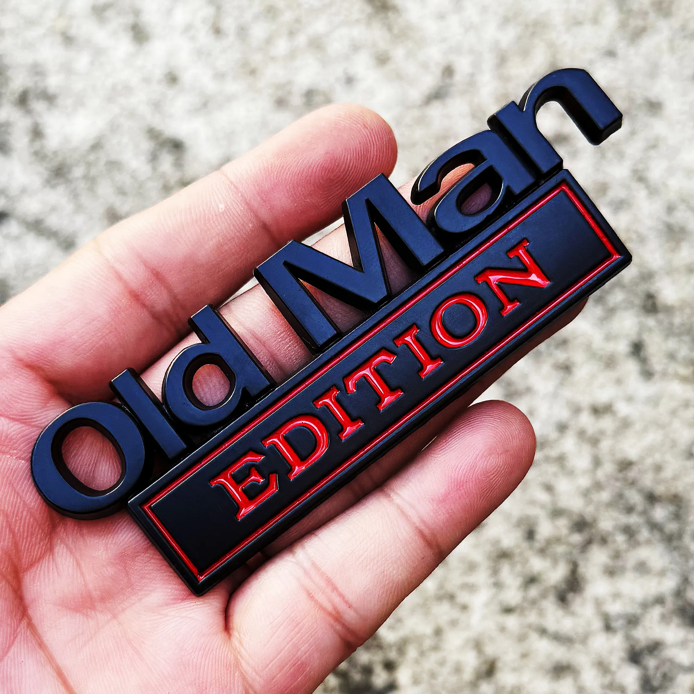 Car old man Edition Emblem Sticker Decals Universal Auto Motorcycle Truck Styling 3D Fender Badge Decoration Accessories