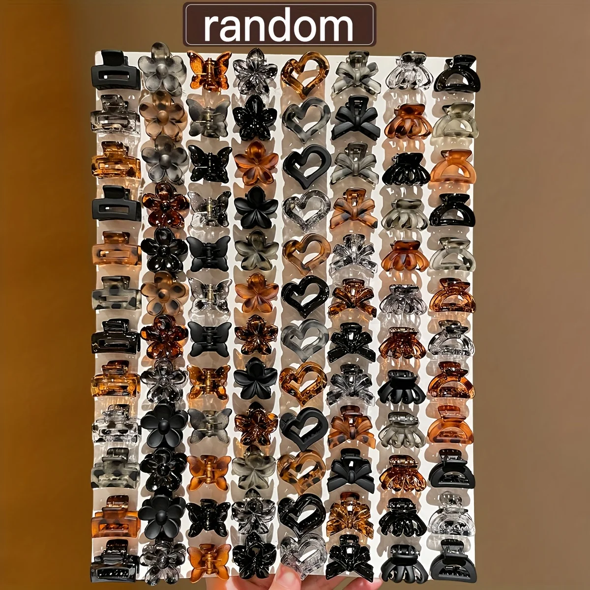 12 24 30 Pcs Random Style Mixed Color Leopard Print Personalized Small Claw Clip Set Glossy Matte Hair Clips Hair Claws Bangs Side Clips Top Clips Half-Tied Hair Accessories Back of the Head Hairpins Girls Fashion Hair