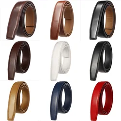 3.0cm 3.1cm Width Belt Without Buckle Buckleoff Headless Leather Belt, Men's Leather Without A Head, Automatic Buckle Pants Belt