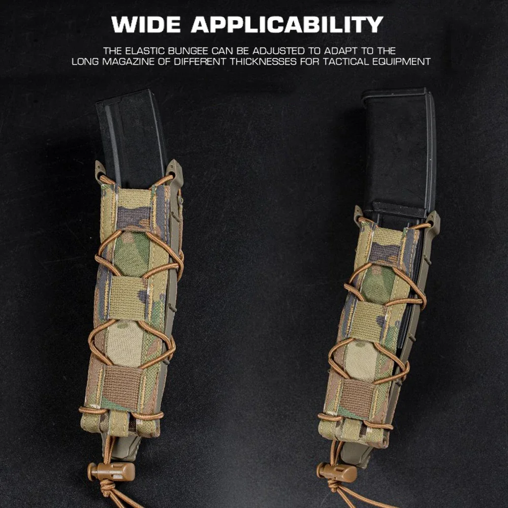 

MP5 MP7 Mag Pouch 9 мм .45 Длинная сумка-держатель для магнитов Тактическая модульная сумка MOLLE Open Mag Pouch Carrier Hunting Air Мягкие аксессуары