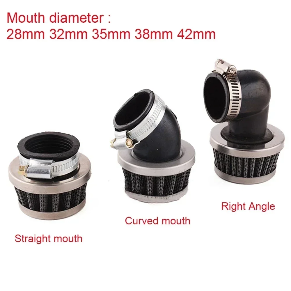 

1pc Motorcycle Air Filters 28mm 32mm 35mm 42mm Universal ATV Scooter Pit Dirt Bike Stright Curved Right Mini Air Filter Cleaner