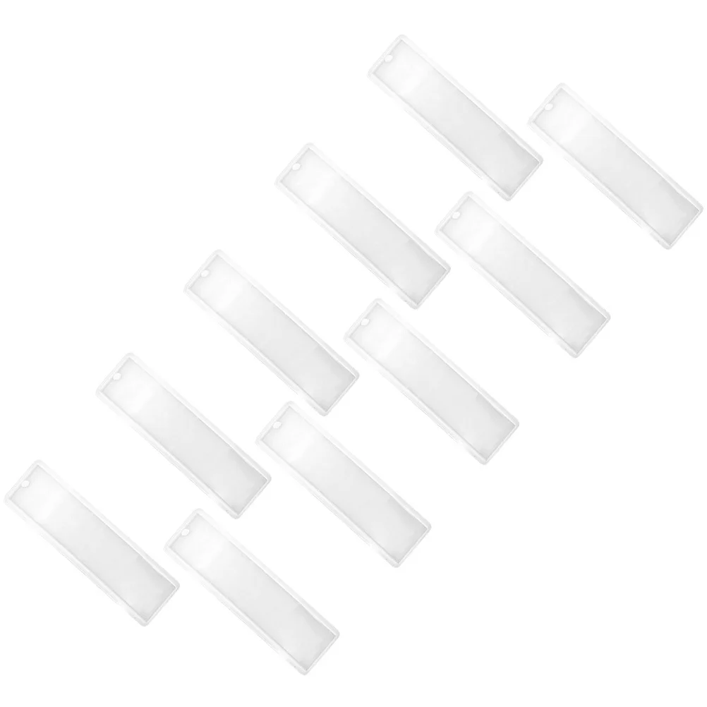 

10Pcs Rectangle Silicone Mold Bookmark DIY Resin Molds for Epoxy Handcraft Bookmark Casting Tools
