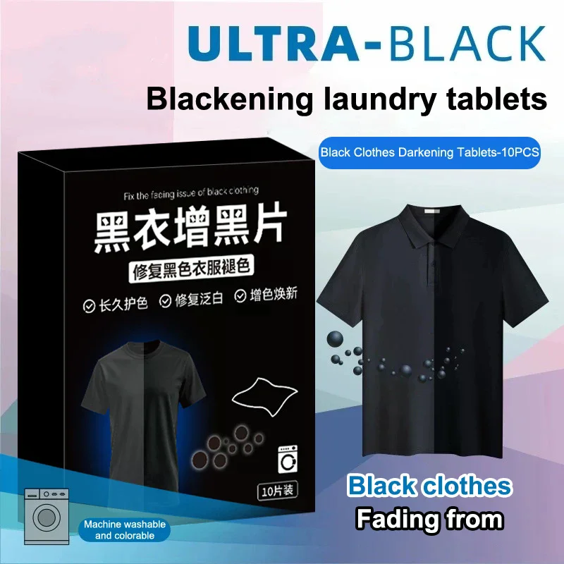 Black Clothing Color Restorer Sheet Black Trouser Clothes Laundry Tablet Restore Black Color Laundry Paper For Washing Machine