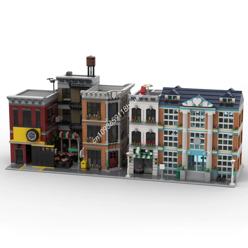 

2947 шт. MOC модульный спортивный магазин аптека строительные модели блоки сборка DIY игрушки день рождения дети творческий кирпич рождественские подарки