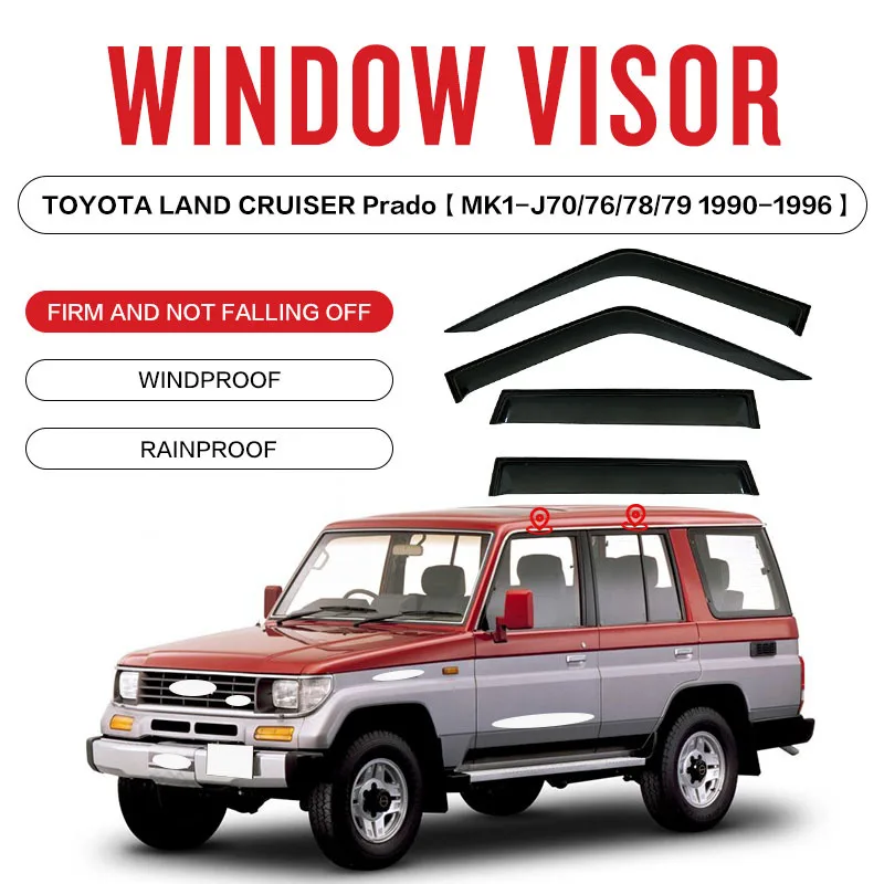 

For Land Cruiser Prado Window visor Weather Shield Side Window Deflector Car windshield weather shield Car accessories