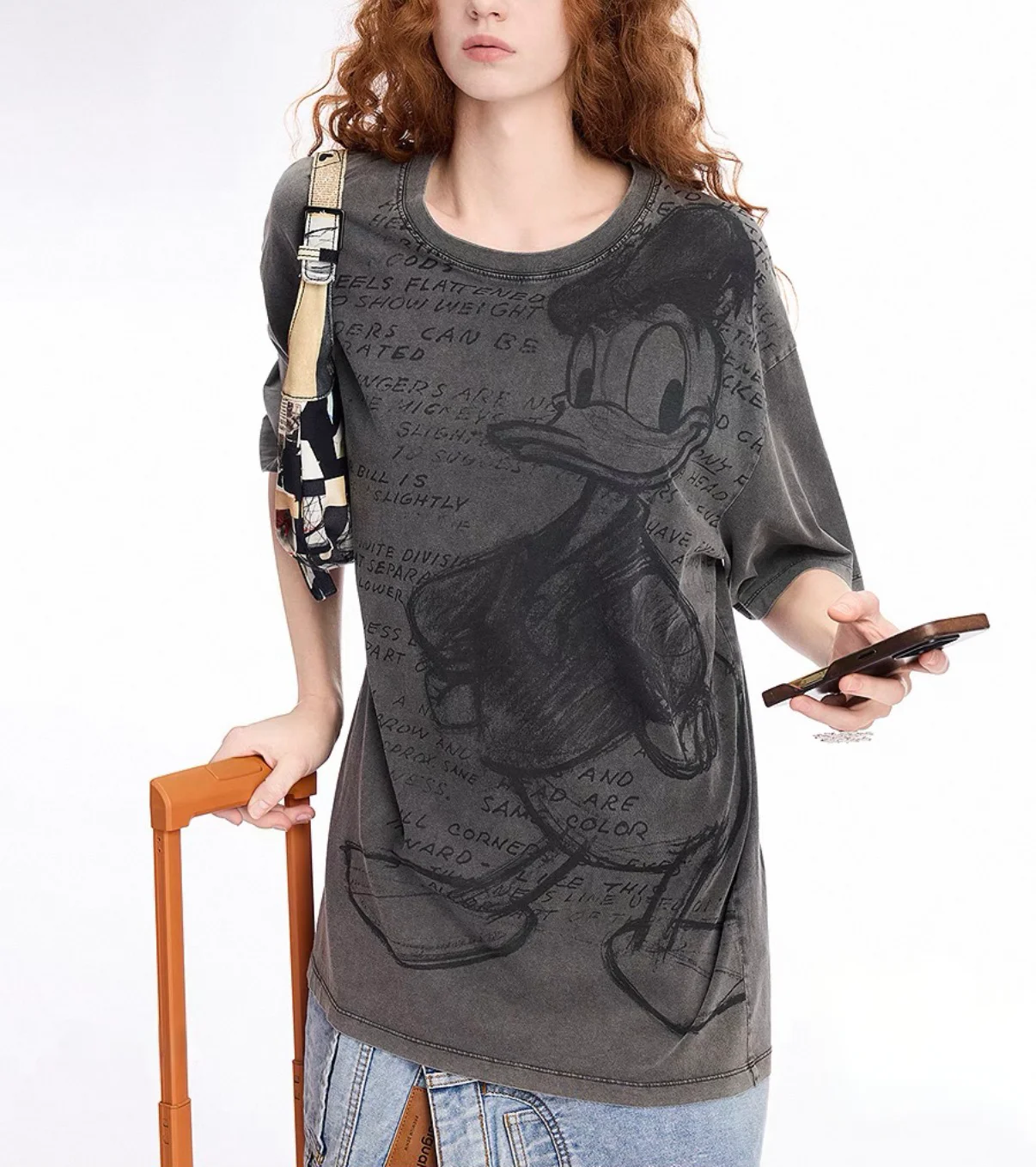 

Европейская и американская повседневная женская футболка из хлопка, Испания, оригинальный одиночный мультяшный принт, свободный повседневный стиль с короткими рукавами