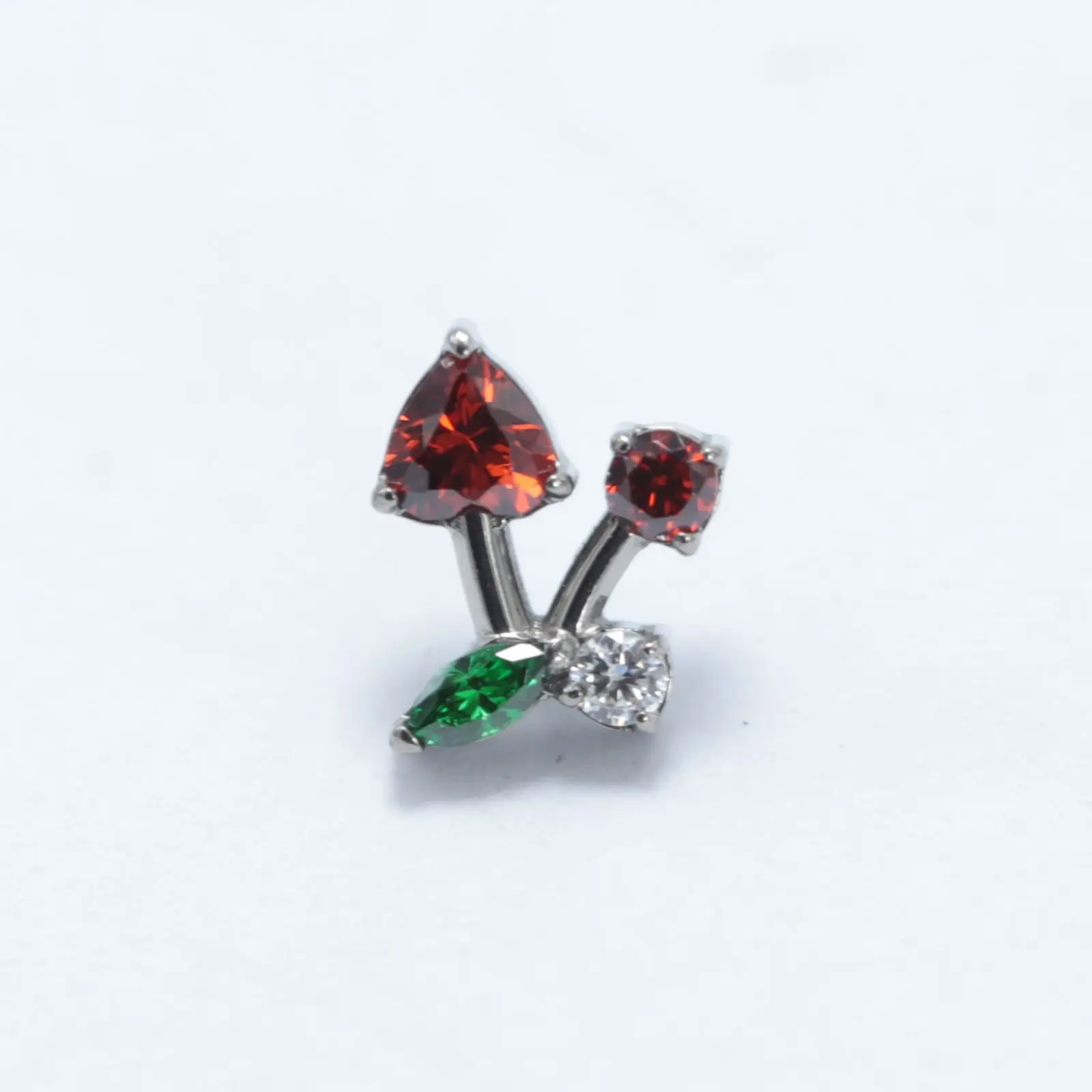 Implant Grade Titanium ASTM F136 Internal Labret Stud Dinosaur tulip snowflake CZ Cartilage Daith Nose Ring piercing Jewelry