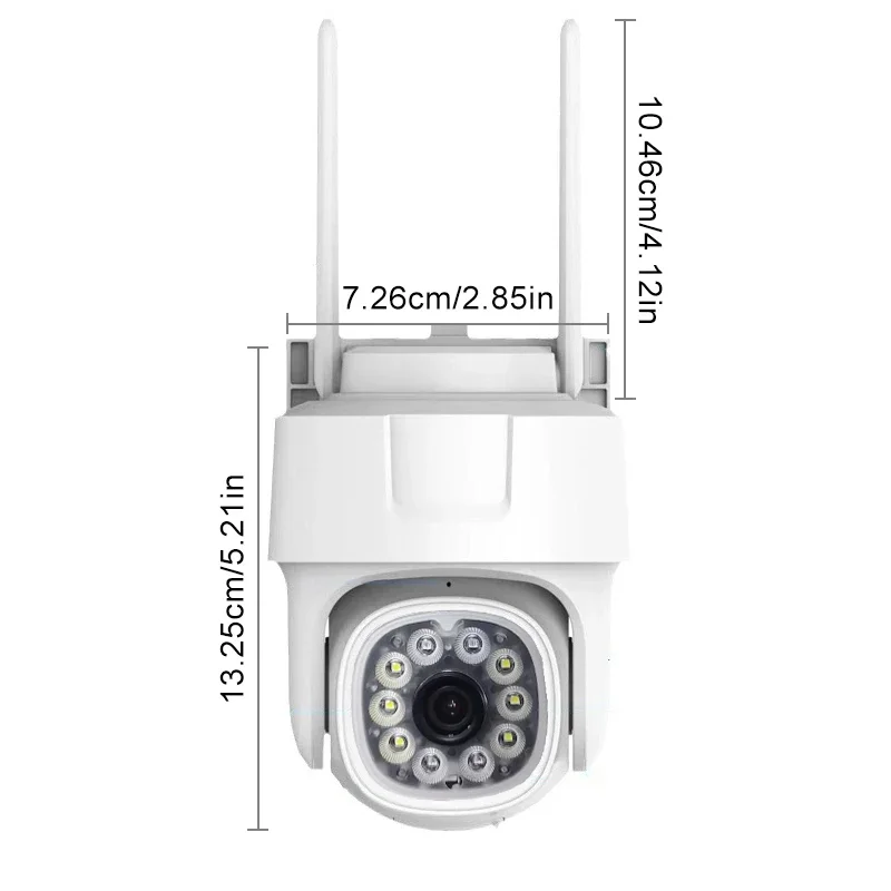 

Dome IP Camera 2MP 1080P HD- IP66 Waterproof Color Night Vision 2.4G WiFi Two-Way Audio Indoor Outdoor Security Cam