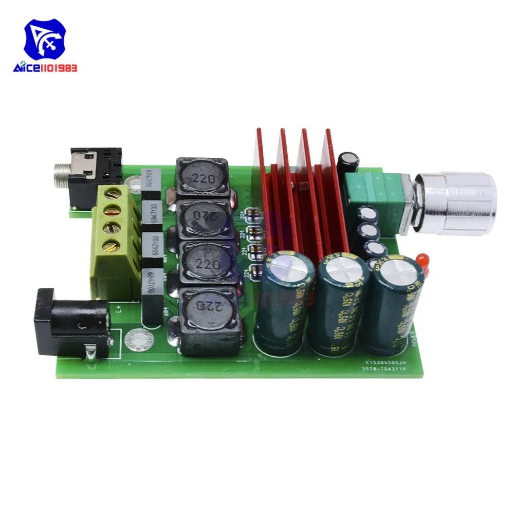 diymore TPA3116 DC 8 -25V 100W Subwoofer Digital Power Stereo Amplifier Module Adjustable TPA3116D2 Amplifier Board