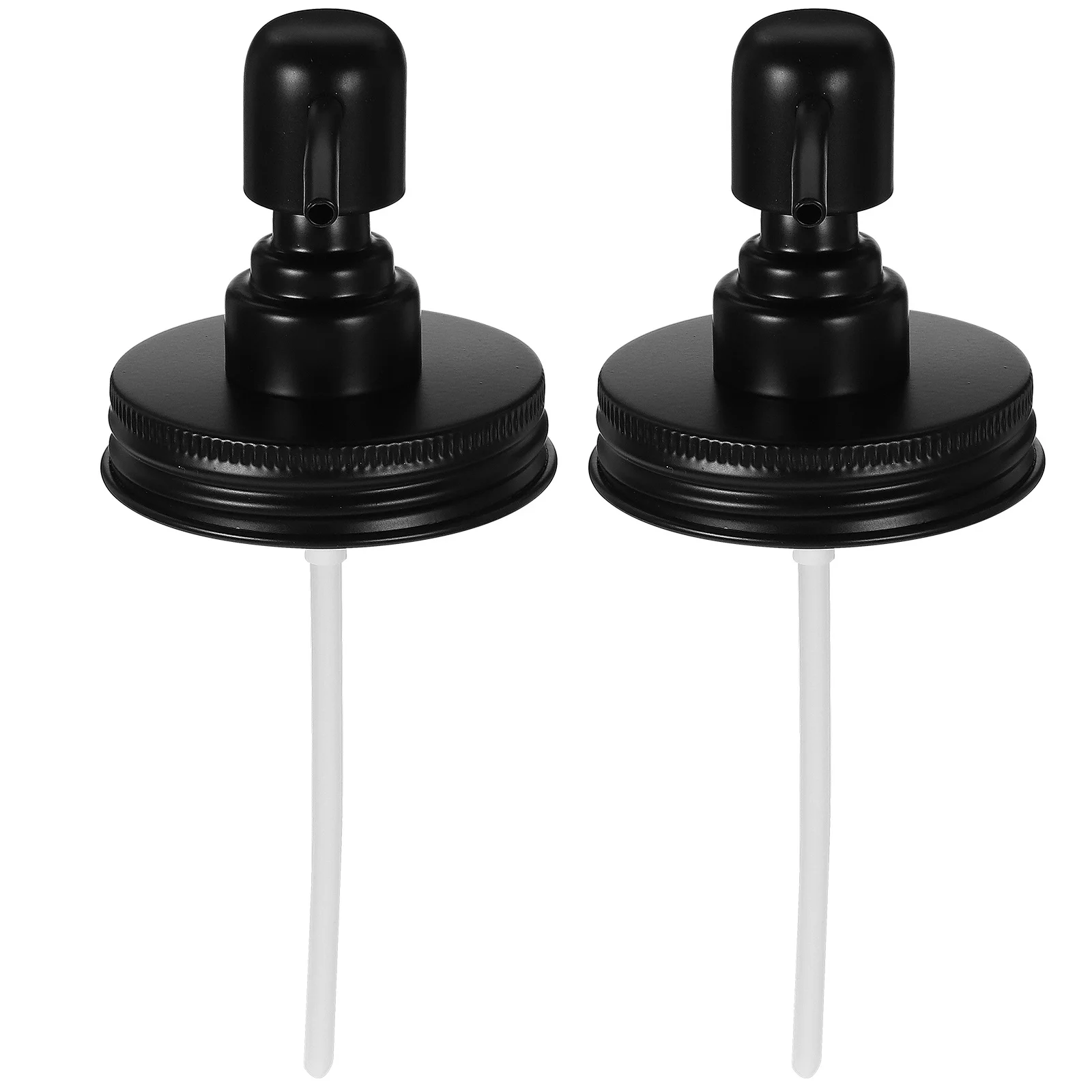 

2Pcs Canning Dispenser Pump Stainless Steel Metal Jar Lid Replacement Portable Bottle Lid Canning Dispenser Pump