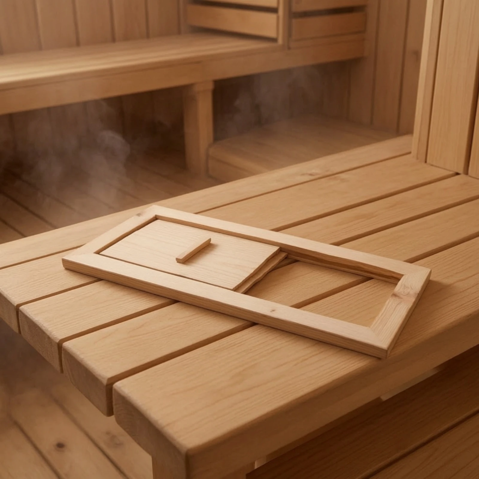 Vent Practical Spruce Wood Sauna Vent with Sliding Shutter Rectangular Wooden Ventilation Outlet Standard Size