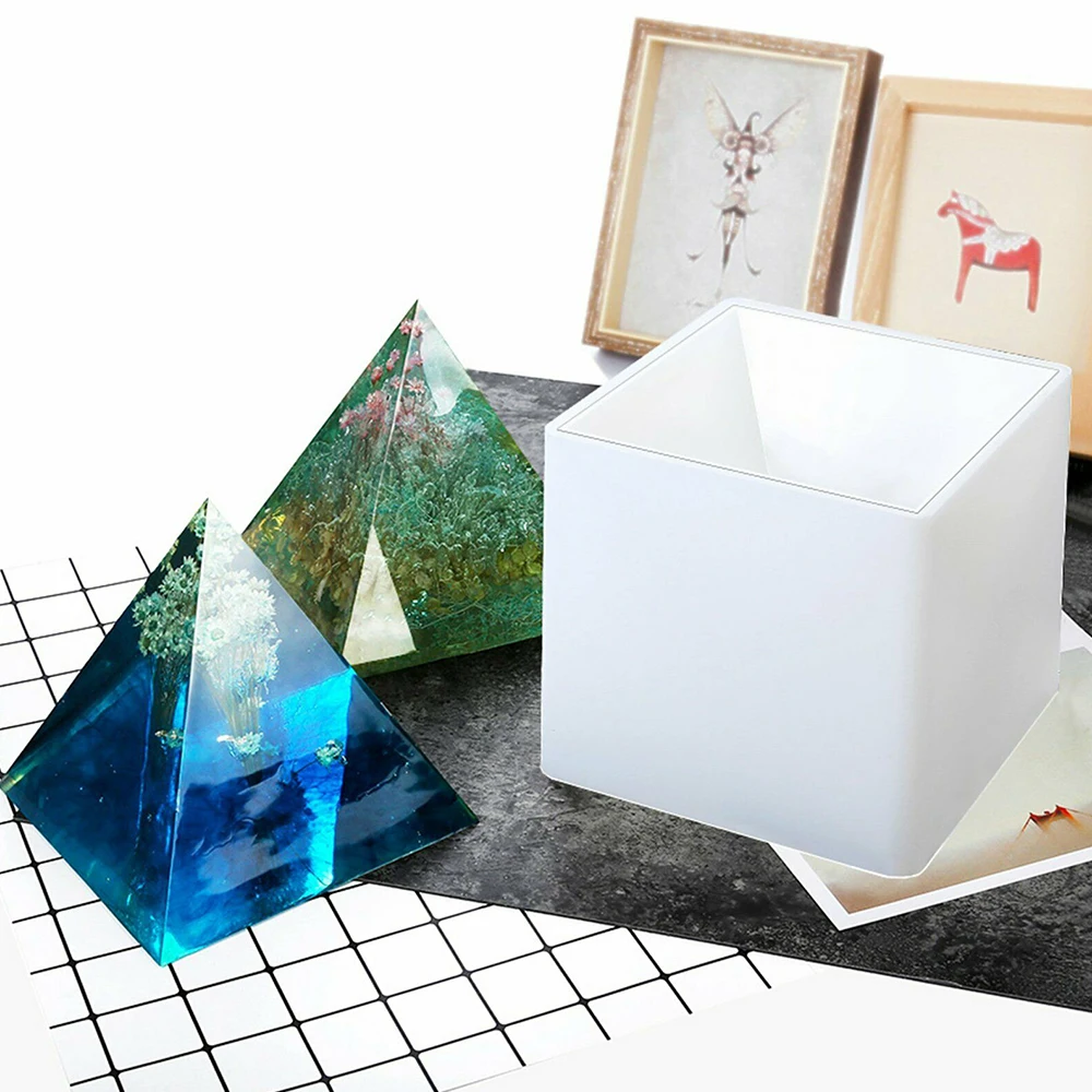 15cm Large Pyramid Shape DIY Silicone Mould Resin Epoxy Casting Jewelry Mold UK