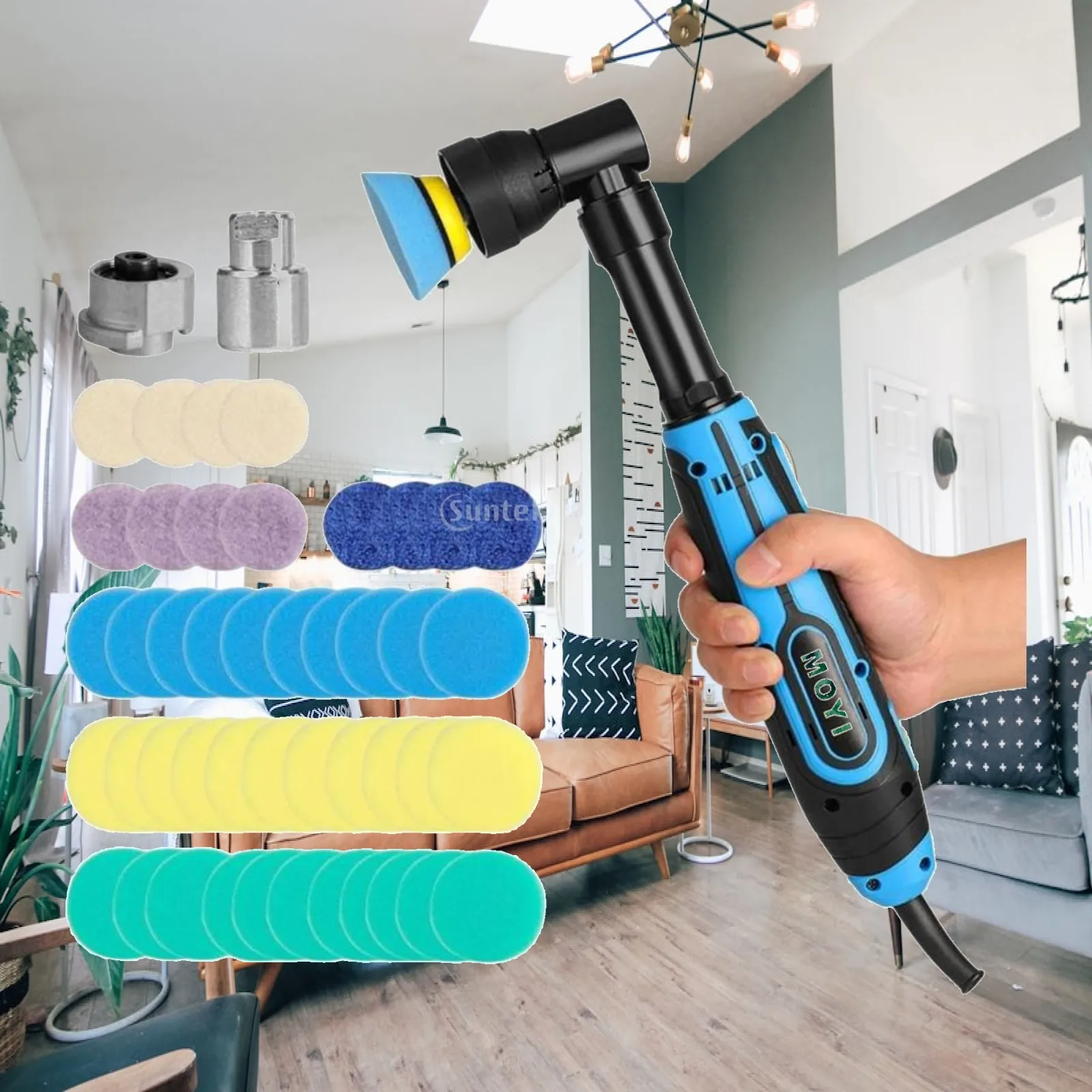 Car Polisher Polisher Compact Car Polisher Polishing Machine with Pads Corded Tool Anti-Slip for Diyers, Home Garages