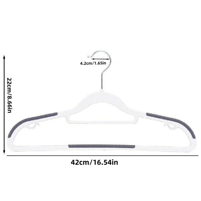10Pcs/20Pcs Household Plastic Hangers Non-Slip Non-Marking Clothes Hangers Wardrobe Drying Racks for Adults