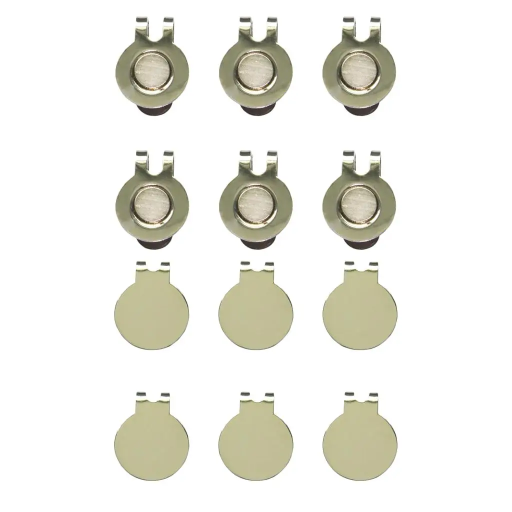 Golf Hat Clip Magnet Ball Marker Easy Attach Metal Cap Clip Putting Green Aid for Golf Sports Accessories