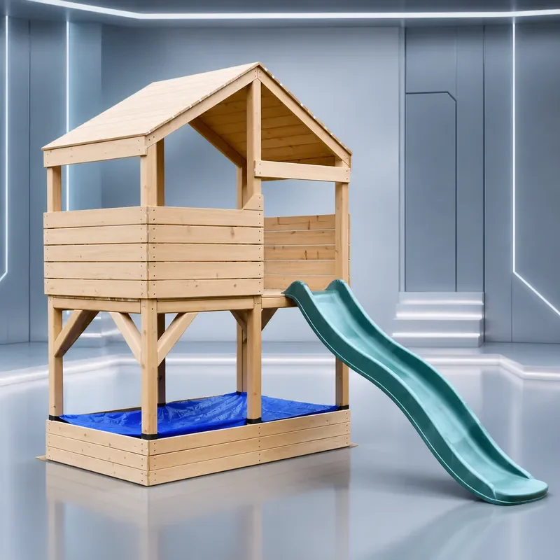 Outdoor Solid Wood Garden Pavilion Assembly Courtyard Chalet Shade House for Yard Game Area All Wood Structure