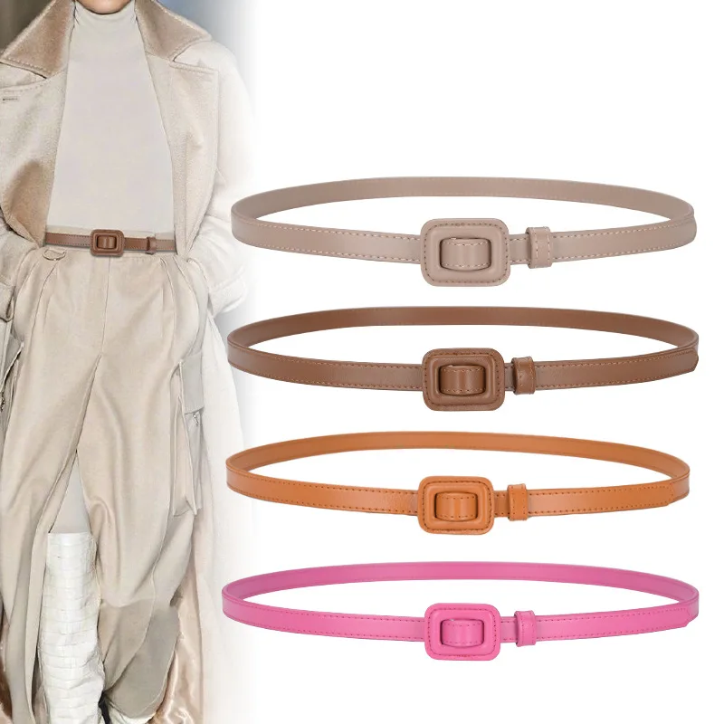 

New Belt - Simple Retro Double-layer Cowhide with Small Decorations for Women's Fashionable Multifunctional Waist Accessories