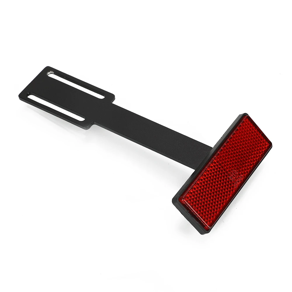 Motorcycle License Plate Holder Parts Extend Tail Reflector Dirt bikes Quad Red Rectangle Reflective Plate Warning Reflector