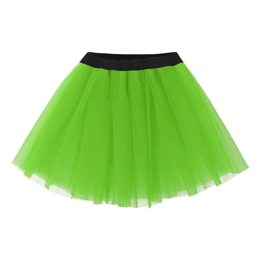 Women Tutu Skirt Girls Elastic Waist Tulle Fluffy Dance Cosplay Party Ballet Perform Festival Man Marathon Funny Adult Miniskirt